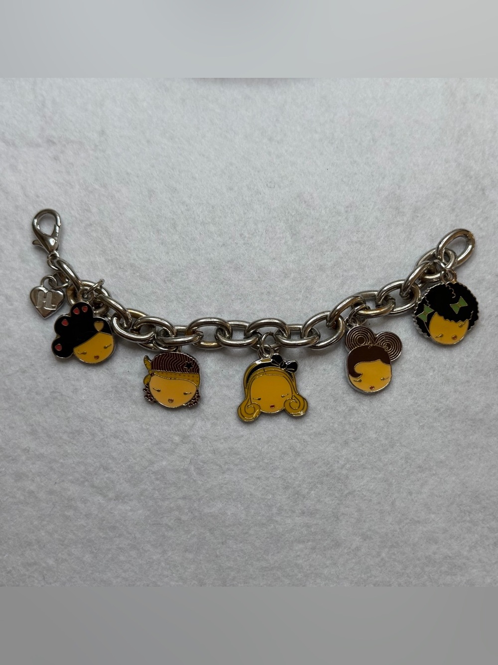 Y2K Harajuku Lovers chain charm bracelet